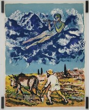 Spitzer Walter L'agriculteur et l'ange 1969 Affiche Originale Abstrait