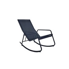 Relax Fauteuil À Bascule Jardin Terrasse Balcon Sessel Outdoor Noir Métal