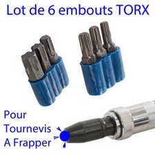 Embout pour tournevis à frapper a choc  TORX T30  T35 T40 T45 T50 T55