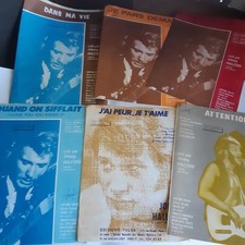 Lot 6 partitions paroles musique Johnny Hallyday