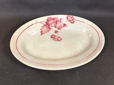 Ancien plat de table ovale en porcelaine de Saint Amandmodèle Edmond vintage
