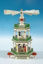 Pyramide de Noël Histor. Couleurs / 3 Étages Hauteur Environ 35 CM Nouveau Table