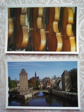 2x Carte postale -..suite de VIOLONS + PONTS COUVERTS STRASBOURG ALSACE VOSGES