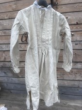 Chemise de Nuit Chanvre Métis Vieux Métier Vêtement Ancien XIXeme Costume Robe