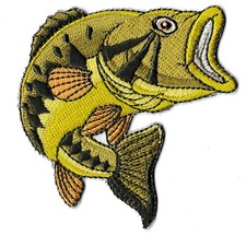 Patche écusson poisson pêche perche pêcheur thermocollant patch 
