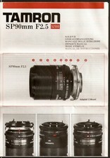 Manuel d'utilisation Tamron SP 90mm f:2,5 Macro (52BB) Adaptall 2