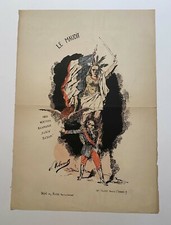 Le Maudit S. Klenck vers 1890 Estampe en couleur Politique Caricature 