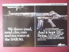 8/1985 PUB CIS SINGAPORE INDUSTRIE SAR 80 ASSAULT RIFLE FUSIL ASSAUT ORIGINAL AD