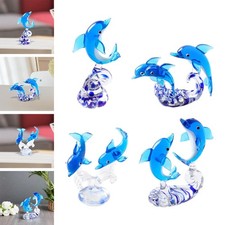 Dauphin décor dauphin ornements artisanat Collection mer Animal de table verre