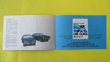 Dépliant années 70 CAR-GLASS CHRYSLER LANCER HATCHBACK et MITSUBISHI SAPPORO