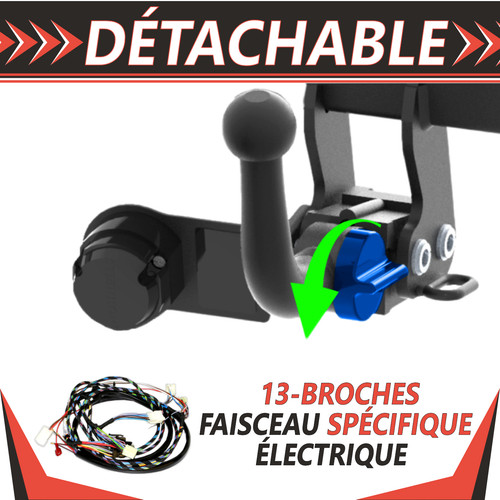 Attelage détachable faisceau - attelage, détachable+faisceau