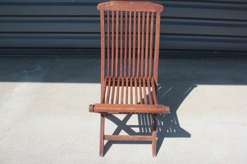 Chaise pliante teck scan - chaise,