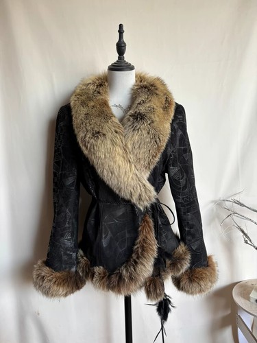 Manteau fourrure marron - fourrure,