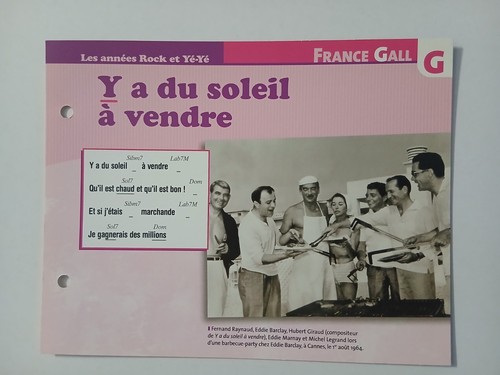 Carte fiche france gall - -, a