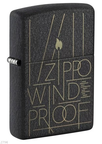 Zippo black crackle - crackle, line