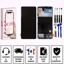 Ecran Pour Samsung galaxy A51 A515F, SM-A515F/DS Châssis Noir LCD Vitre Tactile