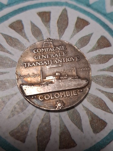 Médaille pendentif paquebot - médaille/pendentif,