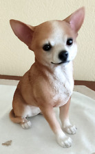 Vivid Arts statuette figurine sculpture chien chihuahua résine brun beige TTBE