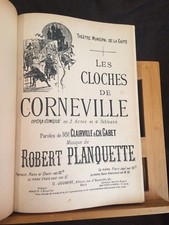 Planquette Cloches de Corneville partition chant piano ancienne reliée Joubert
