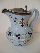 ROYAUME UNI - STAFFORDSHIRE - RIDGWAY & C° - PICHET AVEC FELE AU COL - 18 CM