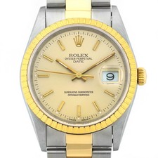 ROLEX Oyster Perpetual Date 15223 Automatic Gold Unisexe