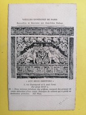 CPA VIEILLES ENSEIGNES Fer forgé de PARIS Old Signs " AU DEUX GRIFFONS " Cabaret