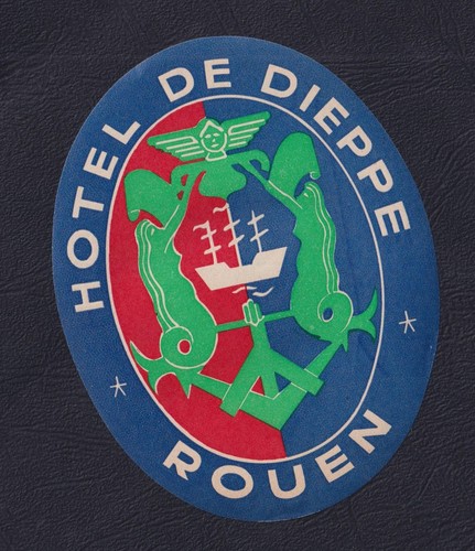 Ancienne étiquette bagage - étiquette, de