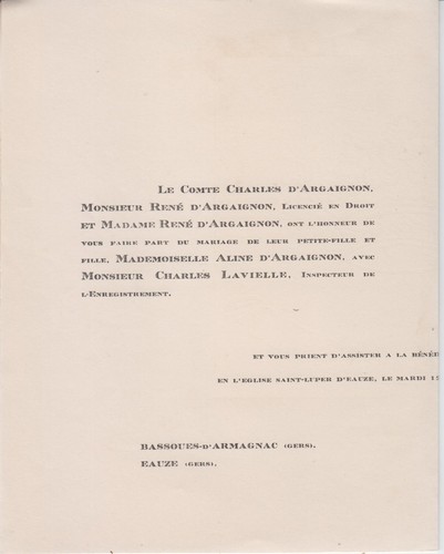 1933 faire part mariage - 1933,