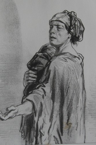 Gavarni lithographie originale - lithographie,