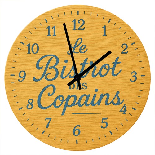 Horloge verre bistrot - verre, le