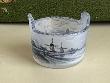 DAUM Nancy saleron baquets verre opalescent dégagé à l'acide paysage