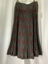 GIMAR Pleated Plaid Floral