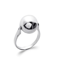 Bague Boule Argent Massif