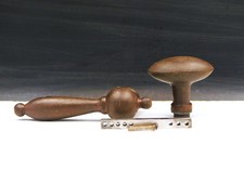 ▨7x7mm, Vintage, Paire de Poignées de Porte en fonte, Béquille et Olive