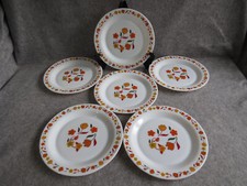 6 assiettes plates arcopal motif floral vintage