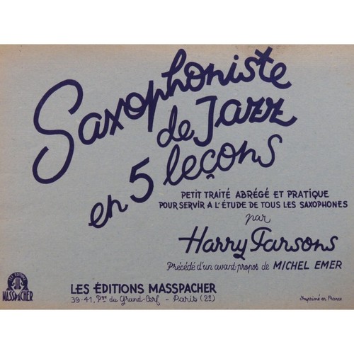 Parsons harry saxophoniste - parsons,