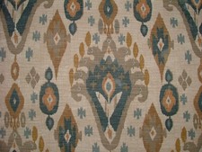 ILIV Boho Fauve Ikat Mélange Lin Coton Rideau Tapisserie Coussin Store Tissu