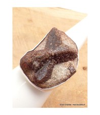 Bague Staurolite contours cuivrés taille 52 YM26.2