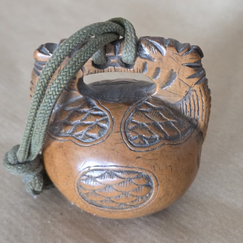 Netsuke bois mokugyo aux - bois.,