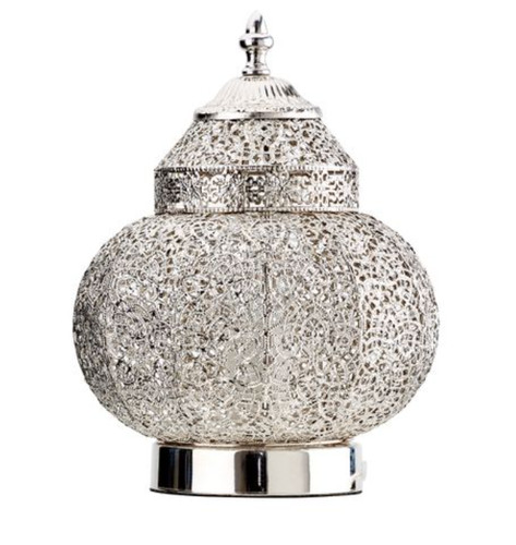 Lampe poser argentée - lampe,