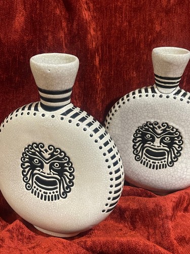 Paire vases longwy - de,