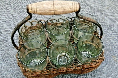 Panier six verres en fer - , à