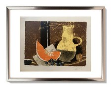 YVES GANNE (1935-2019) LITHOGRAPHIE ORIGINALE NATURE MORTE AU MELON (251)