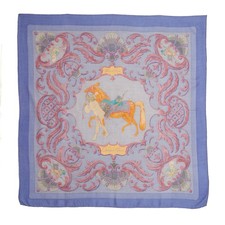 Hermès Foulard Carre 90 Cachemire Cheval Turc 2002 Cashmere Silk Scarf Hermes