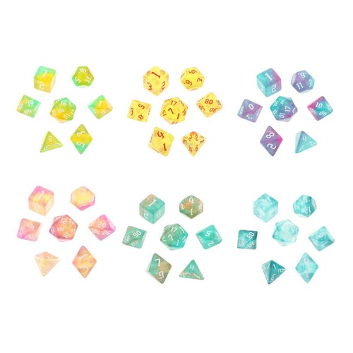 Jeu dés multi côtés - 7x, de