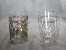 Verres gobelet en cristal dont