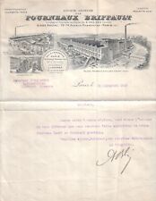 PARIS - LETTRE + ENVELOPPE FOURNEAUX BRIFFAULT - 1920