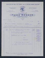 Facture Chaussures de SKI Pierre BESSON CAMPAGNOLE  1950 old bill Rechnung 14