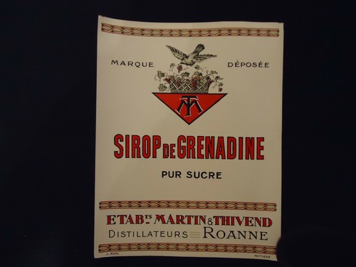 Etiquette ancienne sirop - etiquette,