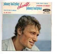 EP 45 TOURS JOHNNY HALLYDAY CHANTE HALLYDAY 1961 ORIGINAL  CENTREUR  EPL 7894